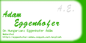 adam eggenhofer business card